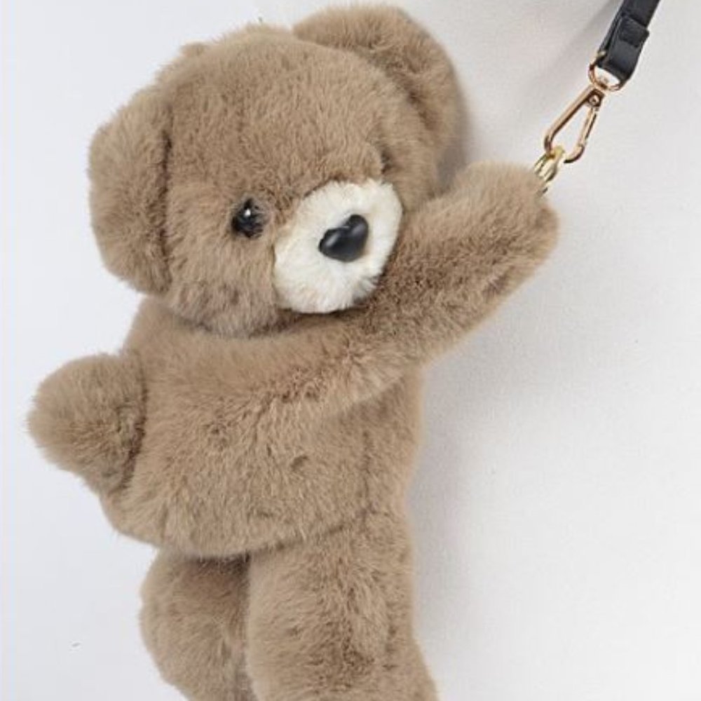 Teddy Bear Crossbody/Clutch w/Disposable Mask